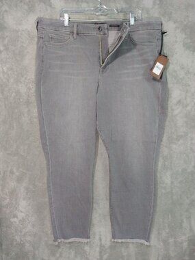 7 For All Mankind 7FAM Jeans Womens Plus Size 20 Gray Stretch High Rise Skinny